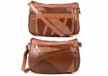 4768SPECIAL Econ. Ptch Dble Top Zip Bag, Bk, Frnt Zips  TAN