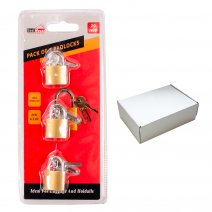 BB1201 PACK OF 3 PADLOCKS BOX OF 12