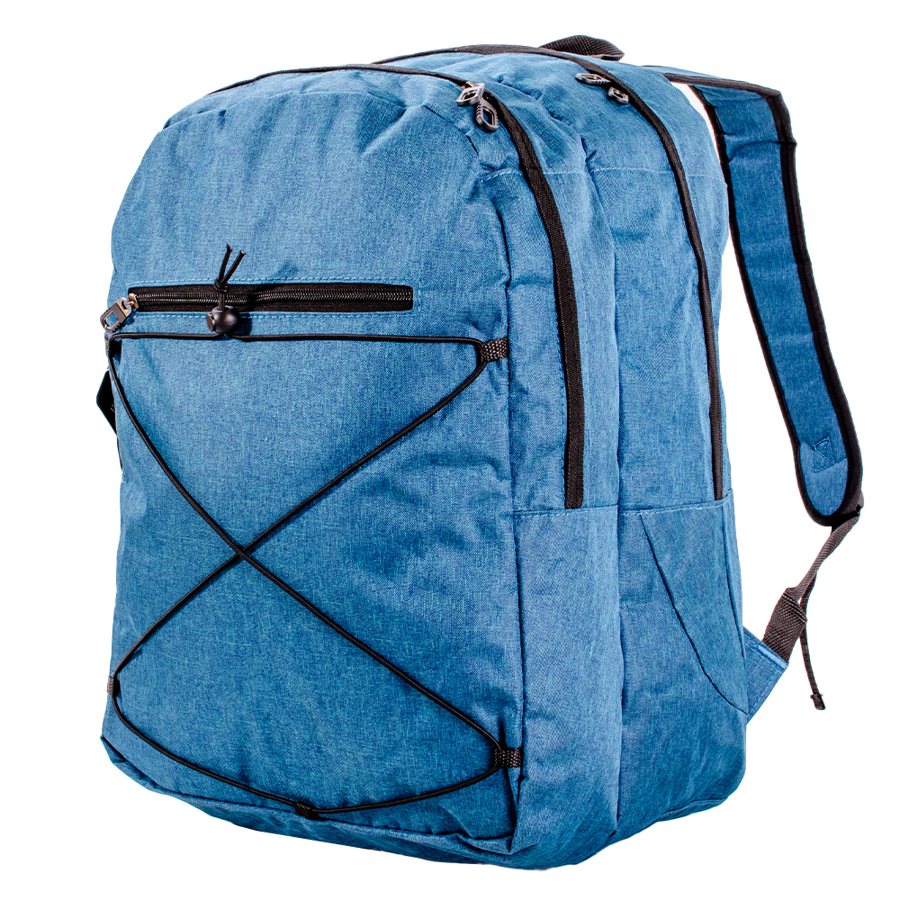 BP-121 PEACOCK BLUE BACKPACK WITH MULTIPLE POCKETS - Image 2