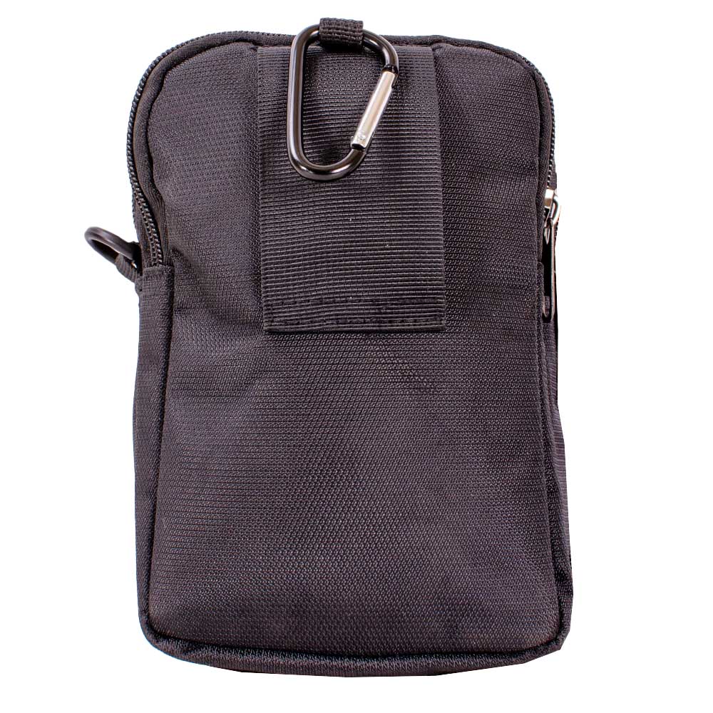 LL-259 BLACK POLYESTER 4 ZIP X-BODY BAG - Image 4
