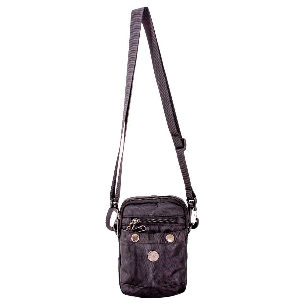 LL-259 BLACK POLYESTER 4 ZIP X-BODY BAG - Image 5