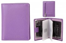 0412 PURPLE RFID PROOF LEATHER CARD HOLDER