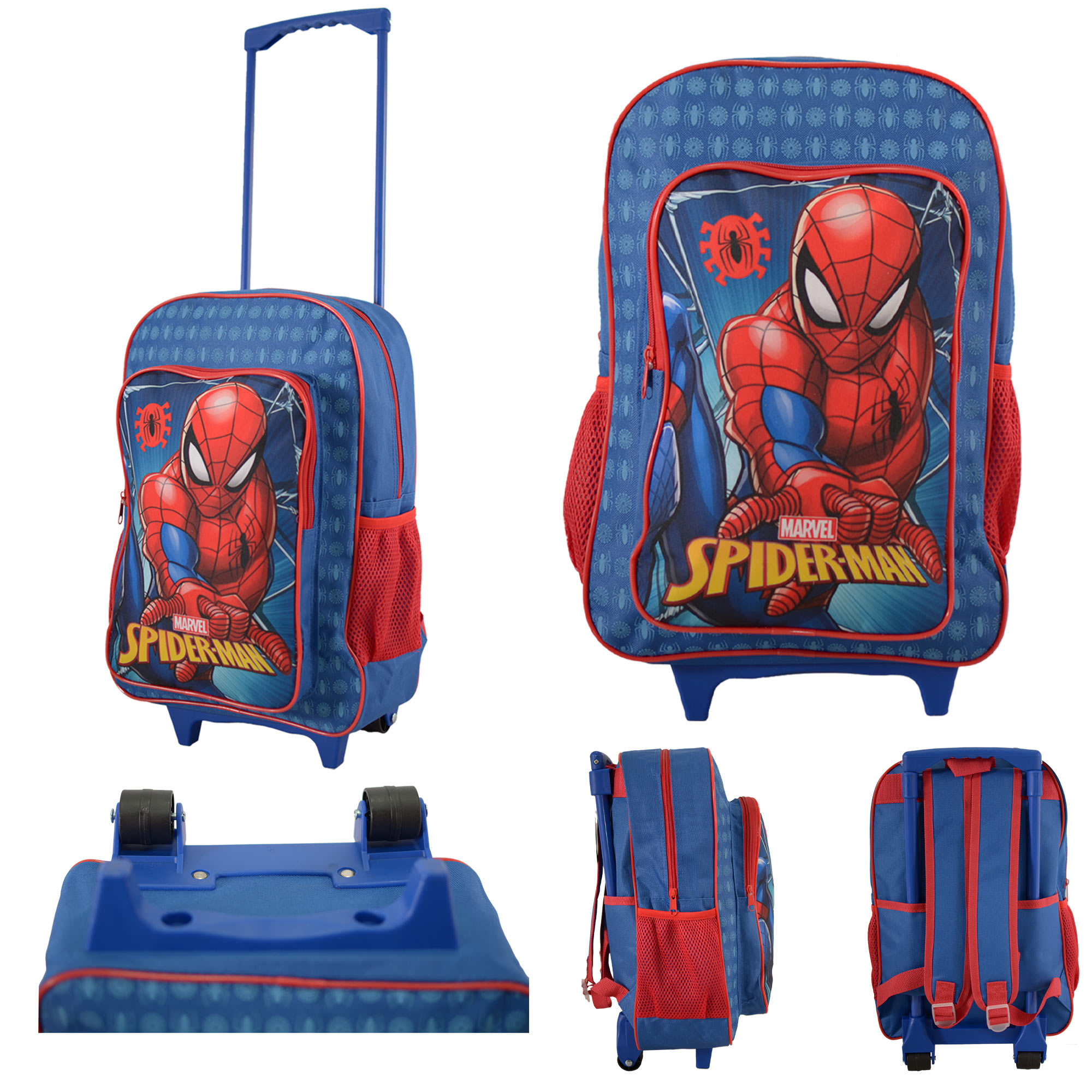 1019HV-1659N BLUE SPIDERMAN TROLLEY & BACKPACK