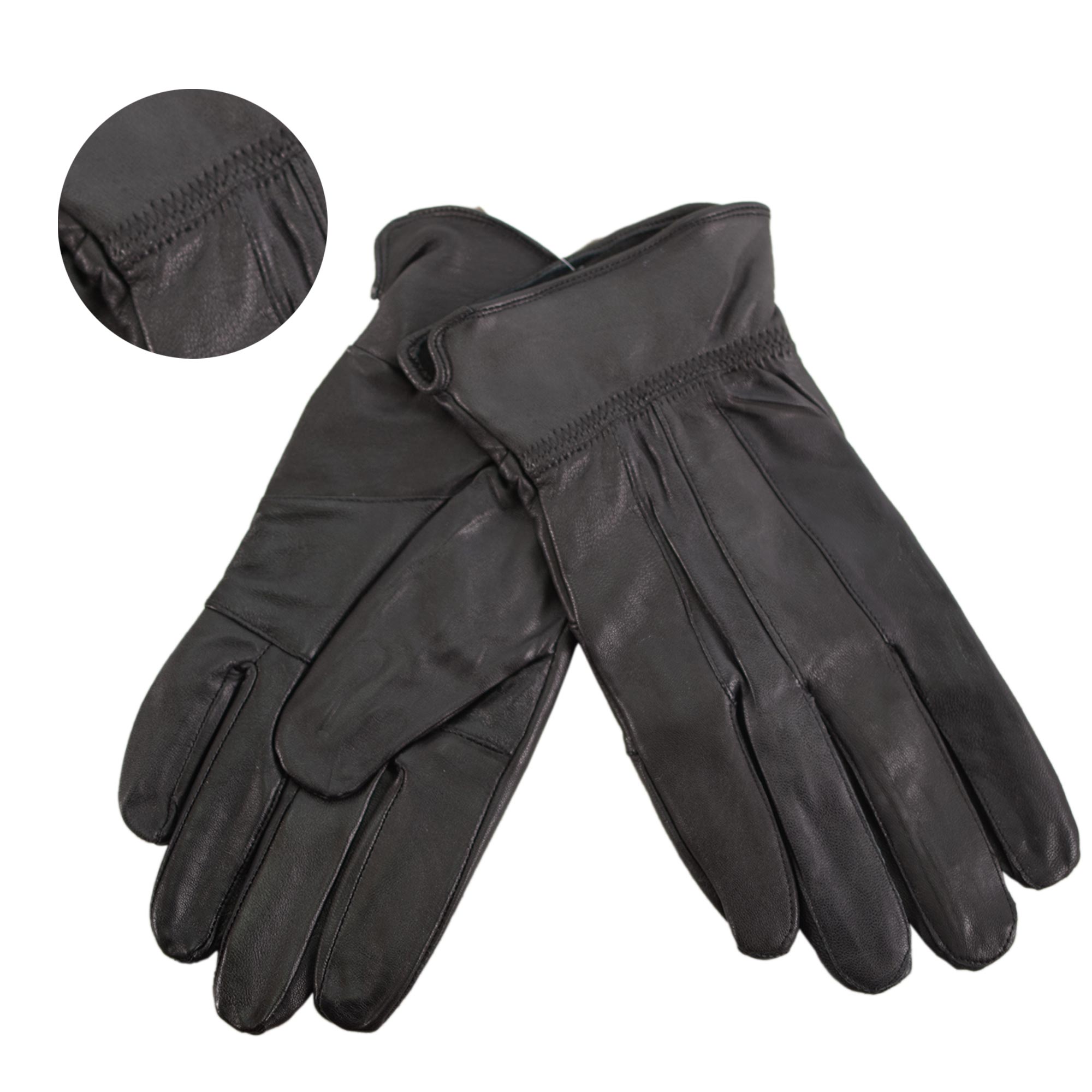 8909 BLACK LEATHER GLOVES MEDIUM