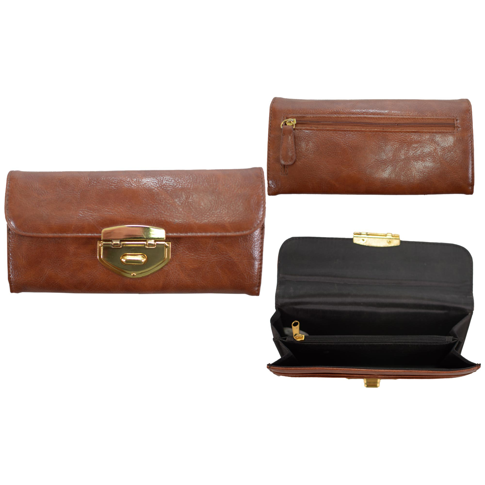 JBPS-80 BROWN FAUX LEATHER PURSE