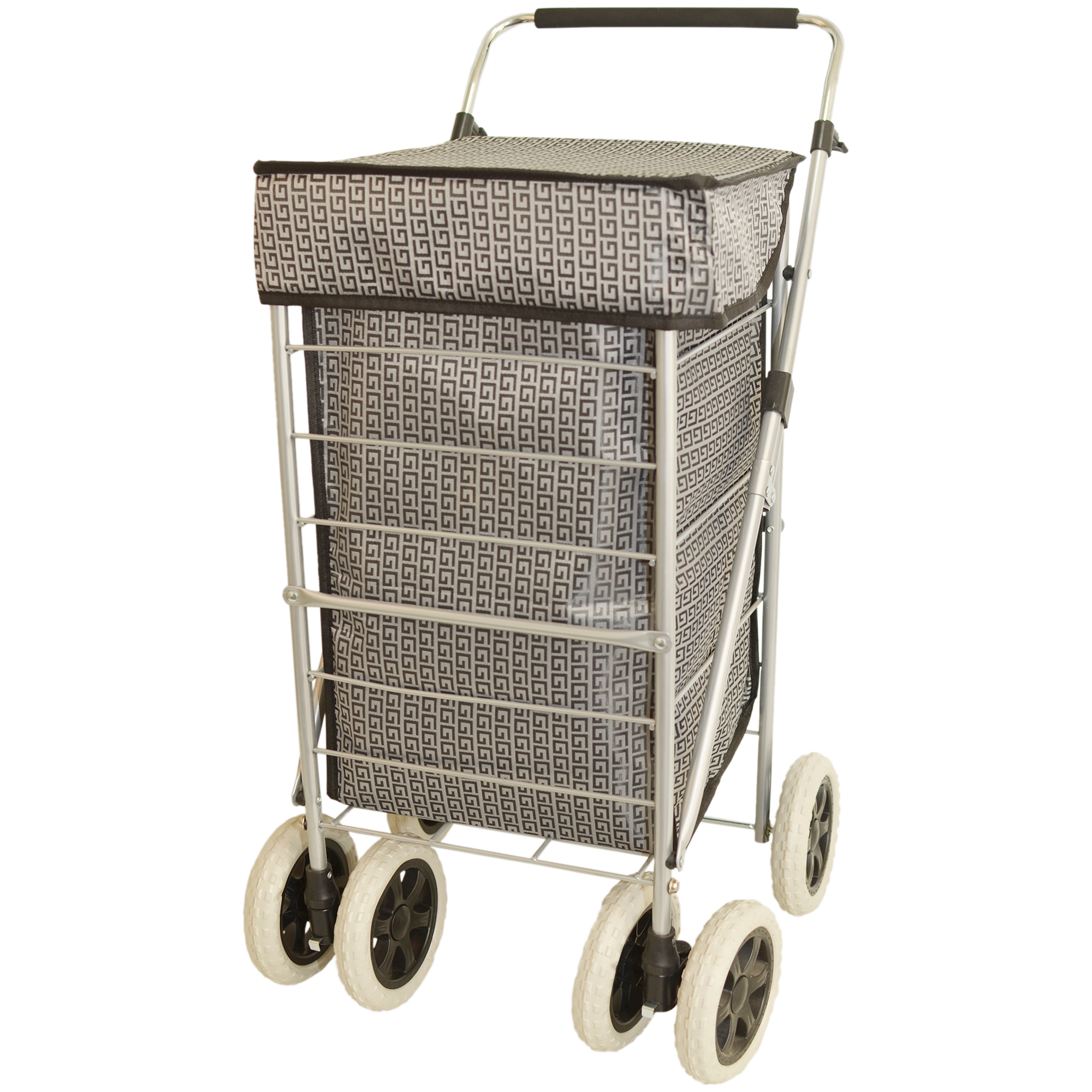 ST-SIX-01 GREY G ASSORTED 6-WHEEL SHOPPING TROLLEY BOX OF 4 - Image 2
