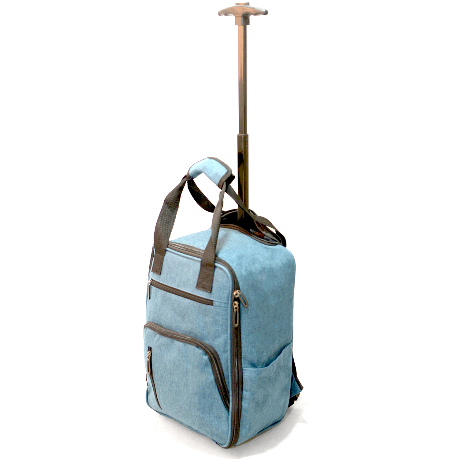 TR-R-002 TURQUOISE WHEELED RYANAIR UNDERSEAT CABIN BAG