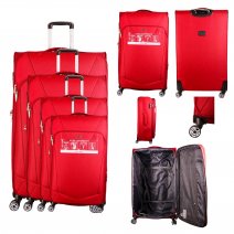 T-SC-02 MAROON SET OF 4 TRAVEL TROLLEY SUITCASES