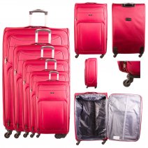 HD-918 RED TRAVEL TROLLEY SET OF 5