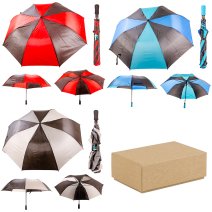 WZ-56MBZ-K ASSORTED 2 PERSON AUTOMATIC GOLF UMBRELLA BOX OF 12