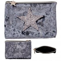 CP02 BLUE STAR APPLIQUE MINI PURSE