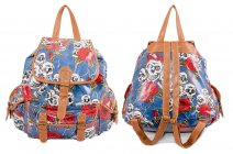 JBCB151 SKULL AND ROSE blue