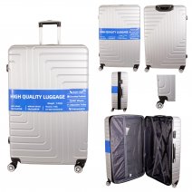 T-HC-10 32" SILVER SINGLE TROLLEY TRAVEL SUITCASE