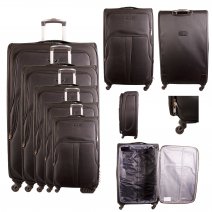 H-028 BLACK TRAVEL TROLLEY SET OF 5