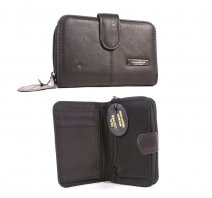 1225 RFID- Sheep Nappa Zip Round Purse Wallet