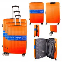T-HC-30 ORANGE SET OF 3 TRAVEL TROLLEY SUITCASE