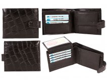 1151 RFID -  Black Croc Grn Lthr N.Case CCs, Flap & Chnge