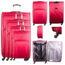 HD-918 RED TRAVEL TROLLEY SET OF 4