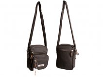 2570 BLACK Small Unisex Polyester Bag With 5 Zips