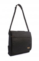 HT-1309 BLACK- J084 HI â TEC COURIER BAG/BLACK