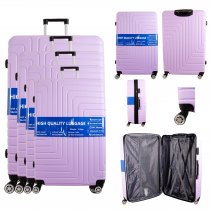 T-HC-10 PURPLE SET OF 4 TRAVEL TROLLEY SUITCASE