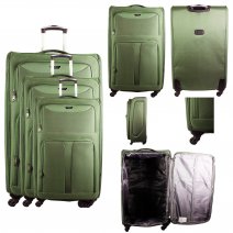 HD-223 GREEN TRAVEL TROLLEY SET OF 3