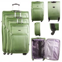 HD-918 GREEN TRAVEL TROLLEY SET OF 3