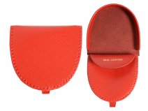 1590 Med. Horse-Shoe-Shape Gents Tray Purse RED