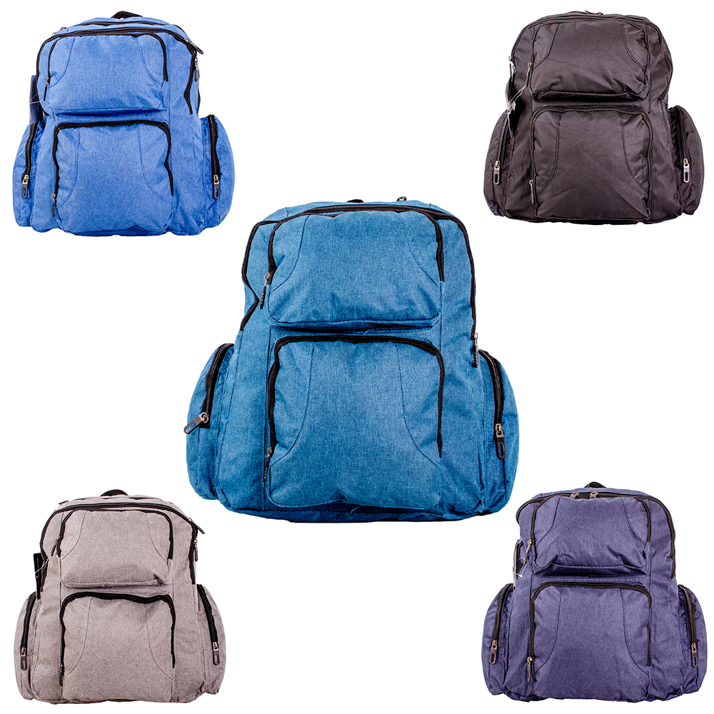 BP-122 ASSORTED BACKPACK WITH MULTIPLE POCKETS BOX OF 32 - Image 2