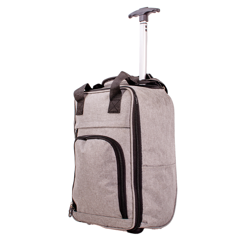 TR-001 GREY RYANAIR UNDERSEAT CABIN SIZE 2-WHEELED TROLLEY BAG - Image 4