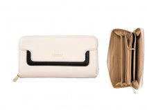 7135 BEIGE  (Zip Rnd Prse wth 12 Ccrd Slts Coin Sec & Nte Se)