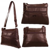 1920 BROWN LORENZ REAL LEATHER HANDBAG