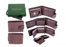 1007 BROWN - RFID CARD PROTECTION GENUINE LEATHER WALLET GRN BOX