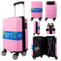 T-HC-US-1611 PINK 15.7'' UNDER-SEAT CABIN-SIZE TRAVEL TROLLEY