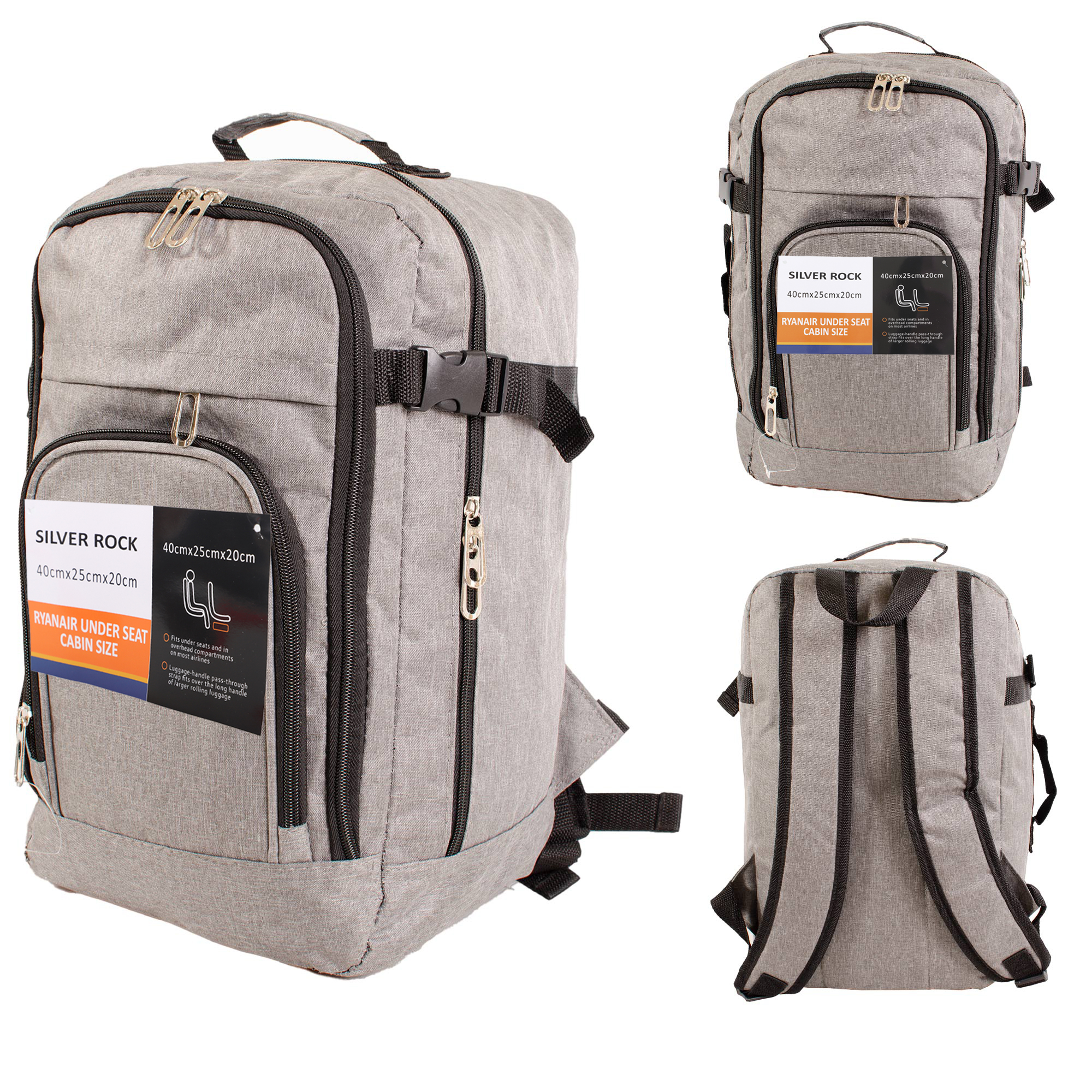 BP118 GREY RYANAIR UNDERSEAT BACKPACK