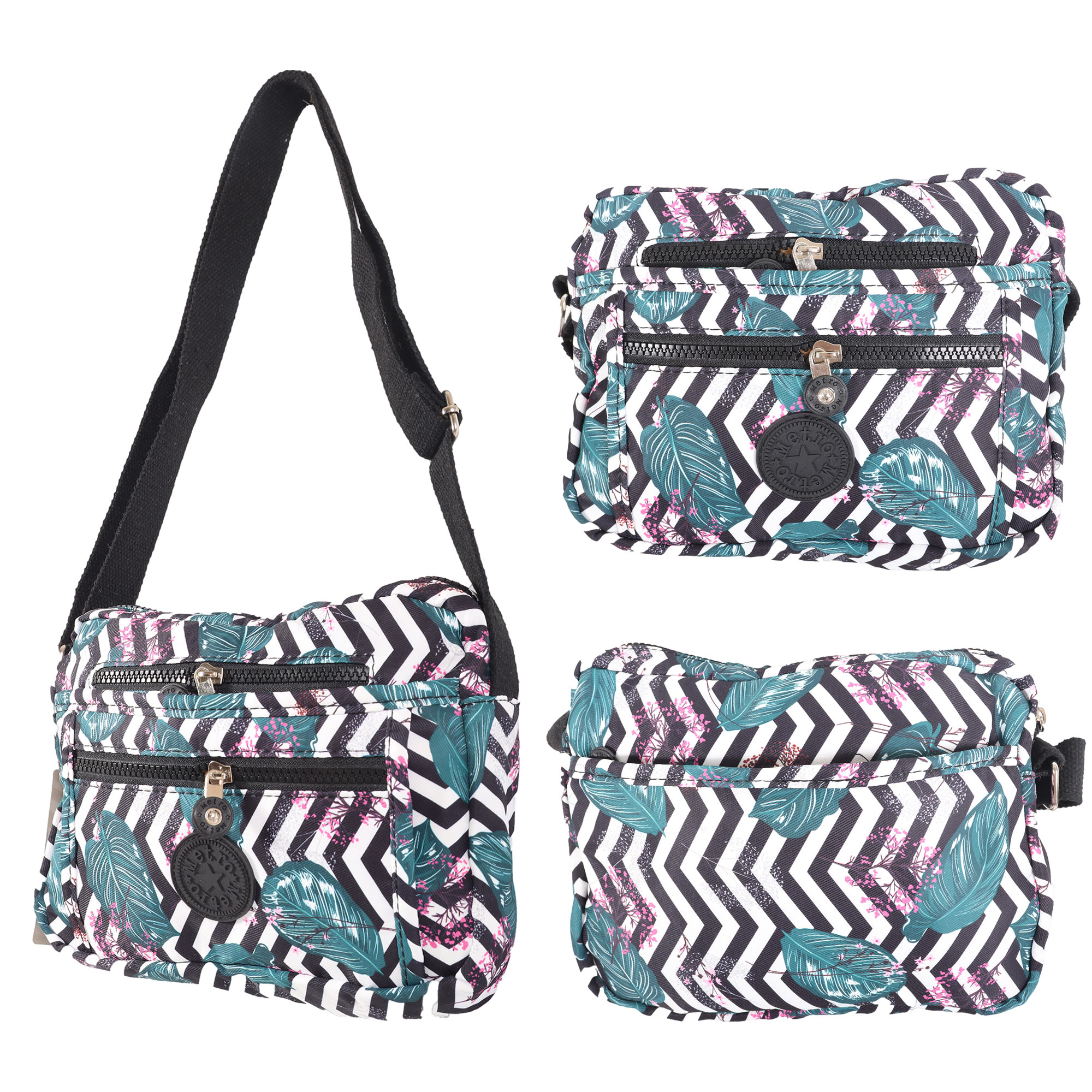 LL-17P BLACK LEAF SHOULDER BAG