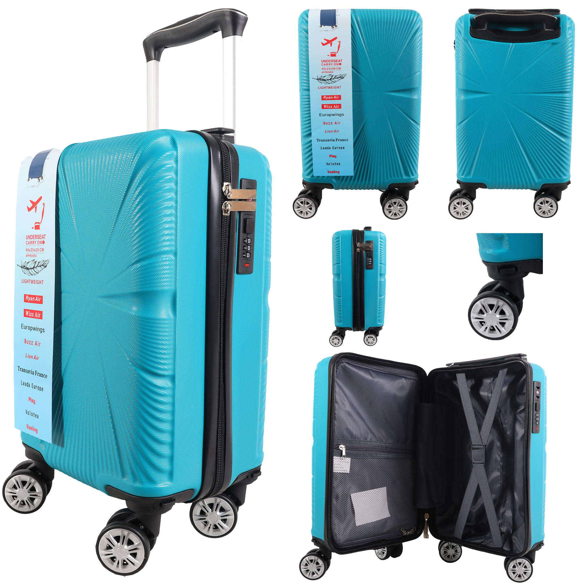 T-HC-US-1629 TEAL RYAN AIR CABIN-SIZED TROLLEY SUITCASE