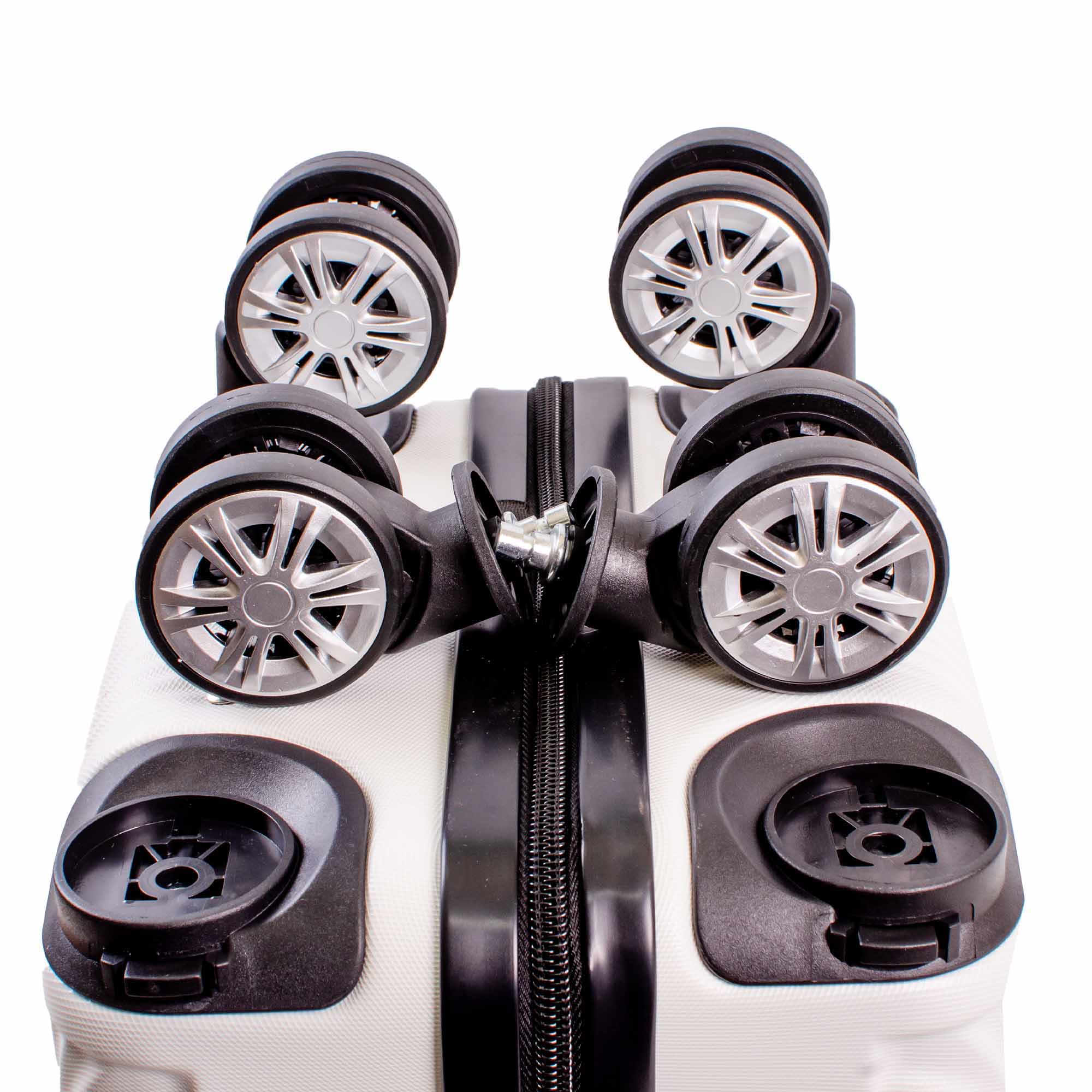 T-HC-US-1631 WHITE RYANAIR TRAVEL TROLLEY SUITCASE - Image 4