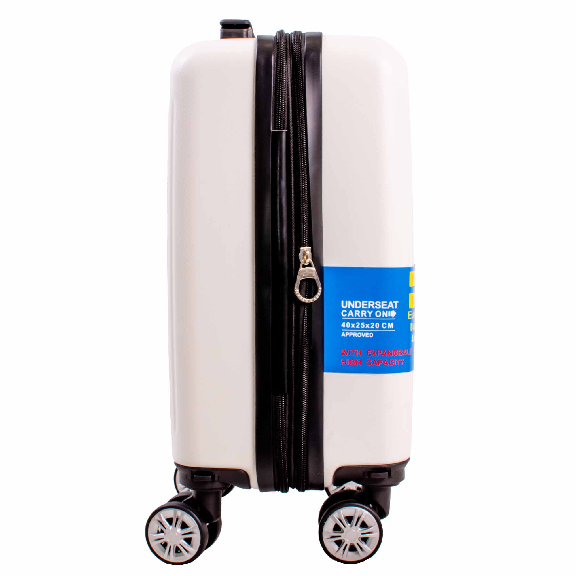 T-HC-US-1631 WHITE RYANAIR TRAVEL TROLLEY SUITCASE - Image 3