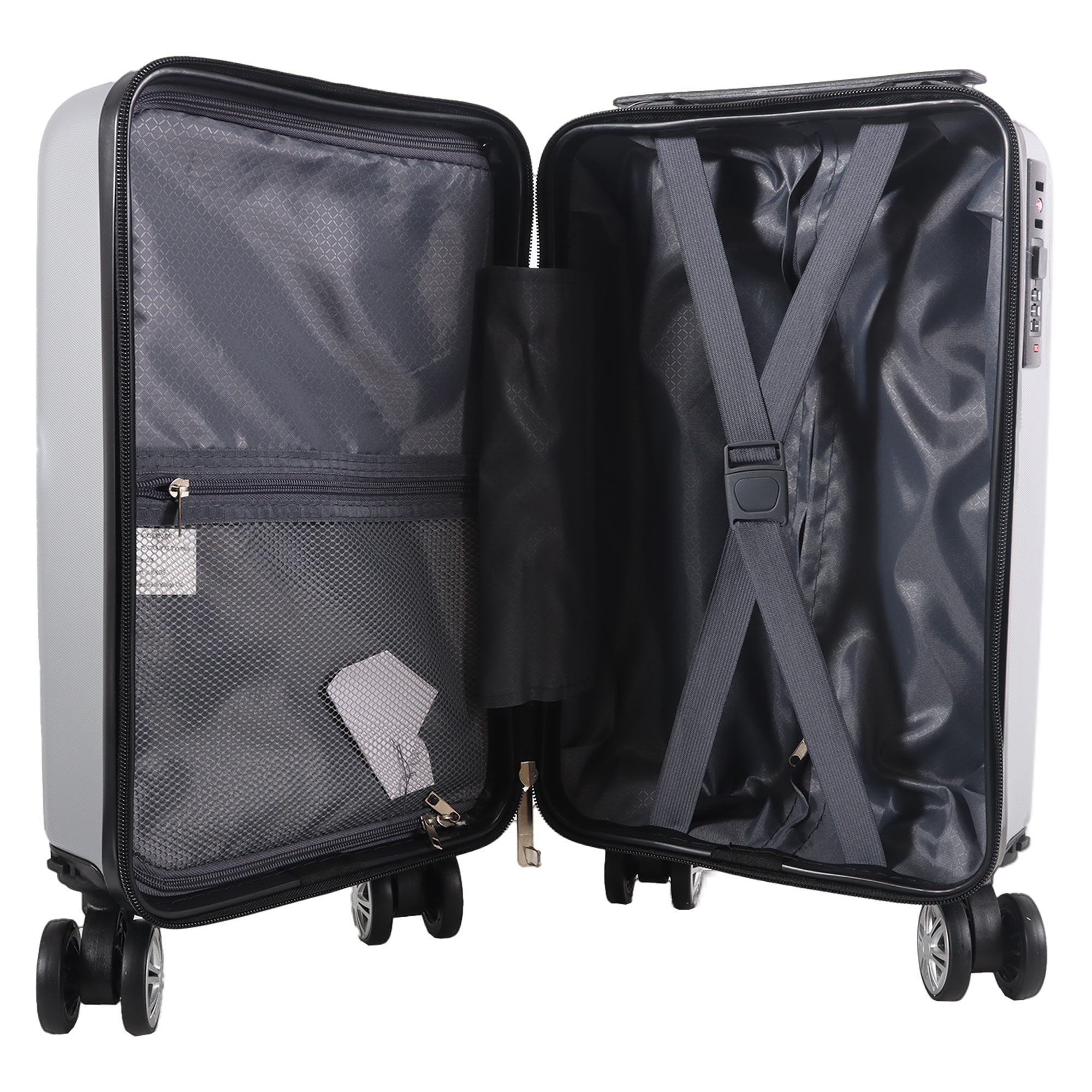 T-HC-US-1633 SILVER RYAN AIR CABIN-SIZED TROLLEY SUITCASE - Image 2