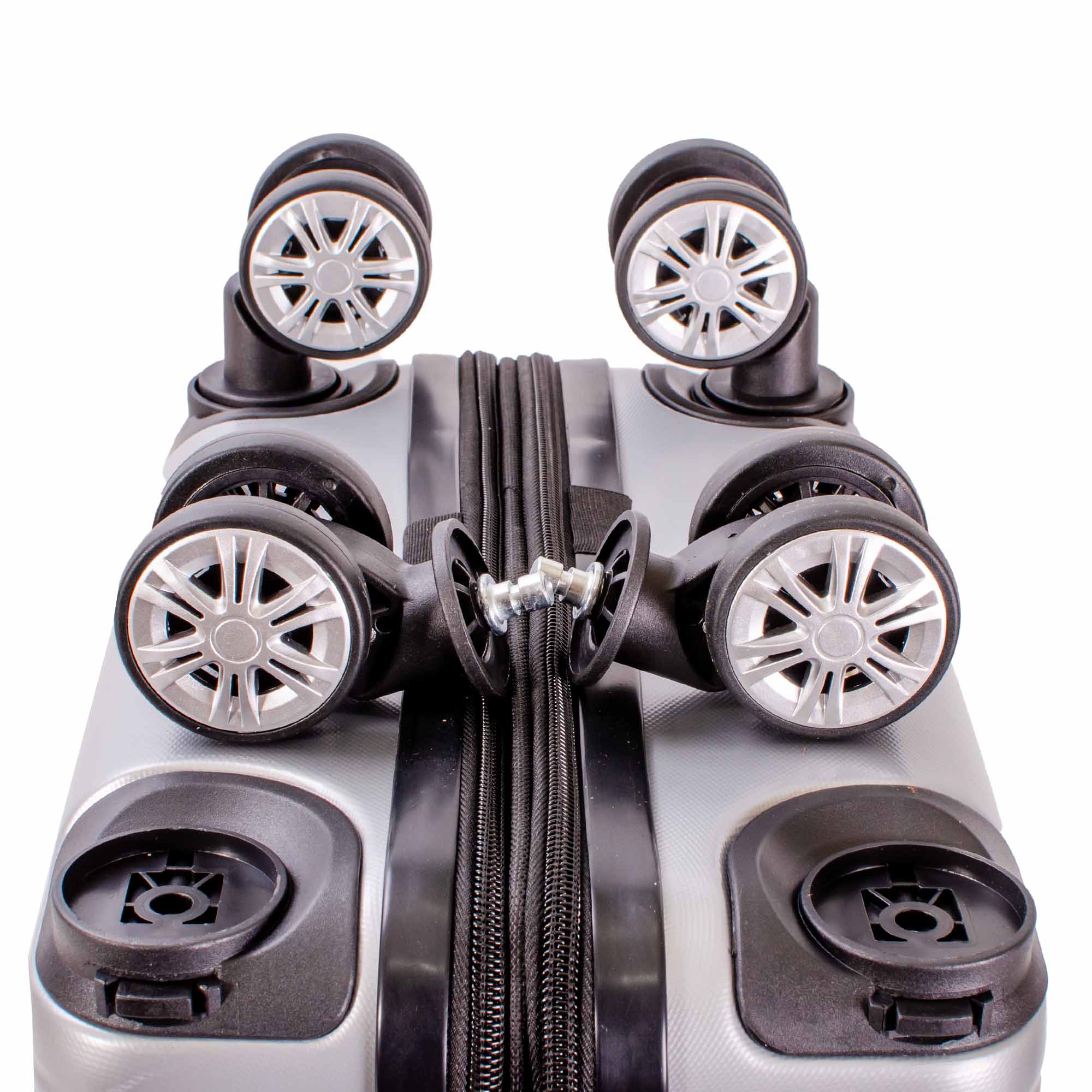 T-HC-US-1811 SILVER CABIN-SIZE EASYJET TRAVEL TROLLEY SUITCASE - Image 4