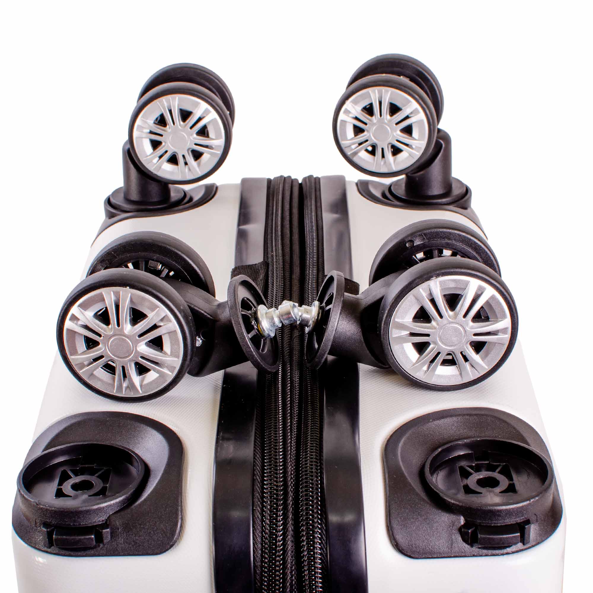 T-HC-US-1811 WHITE CABIN-SIZE EASYJET TRAVEL TROLLEY SUITCASE - Image 4