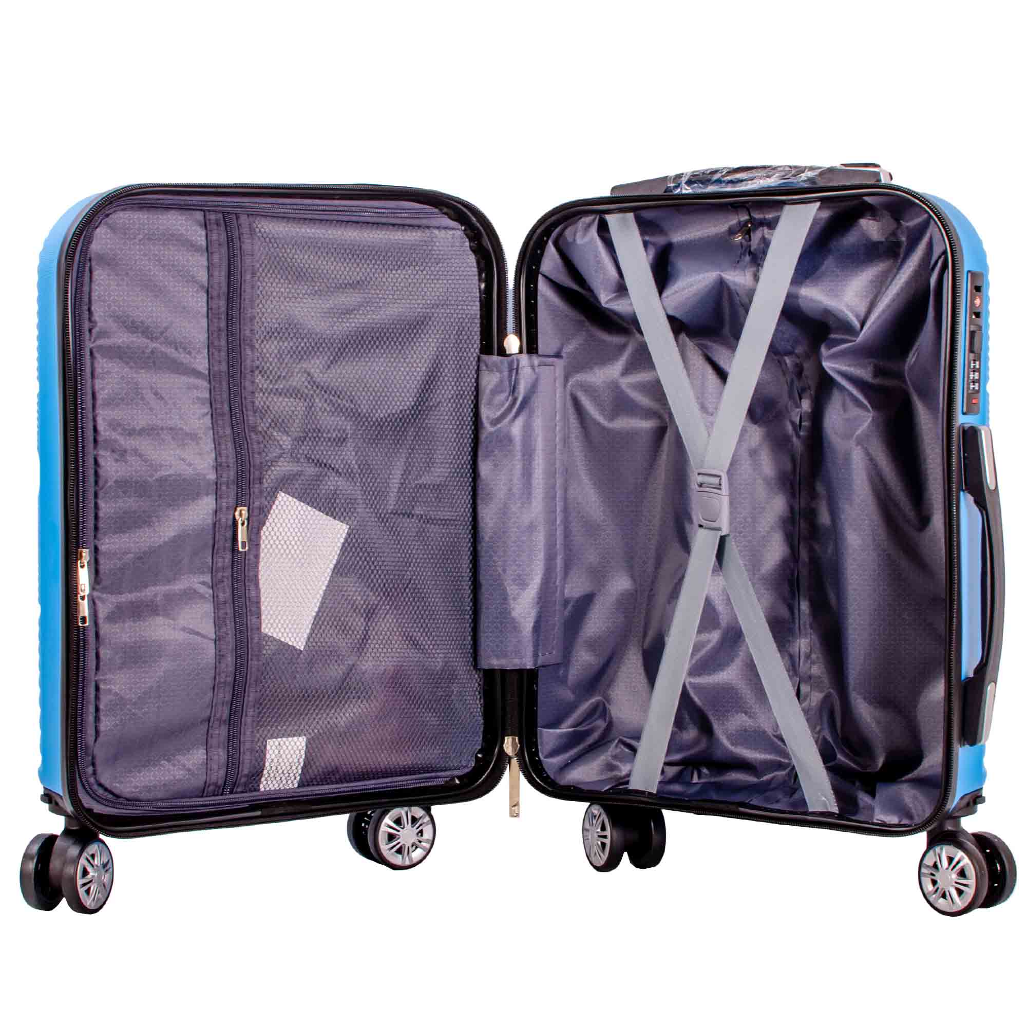 T-HC-US-1829 BLUE CABIN-SIZE EASYJET TRAVEL TROLLEY SUITCASE - Image 2