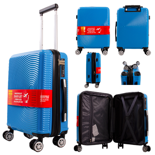 T-HC-US-1830 LIGHT BLUE CABIN-SIZE EASYJET TRAVEL TROLLEY SUITCASE