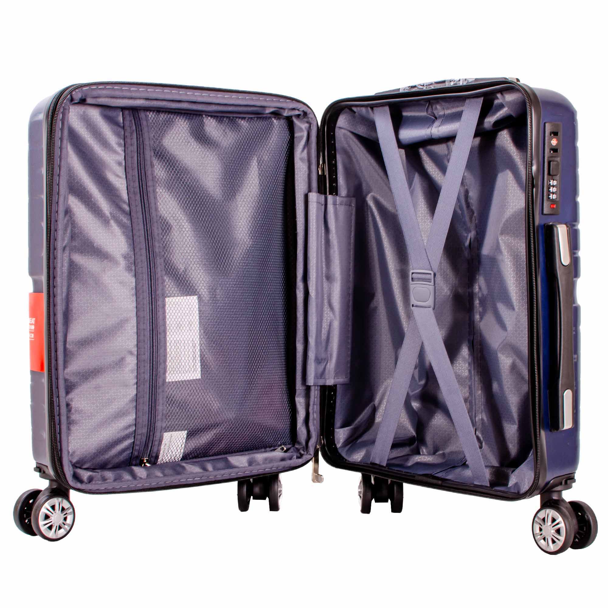 T-HC-US-1831 NAVY UNDERSEAT CABIN-SIZE EASYJET TROLLEY SUITCASE - Image 2