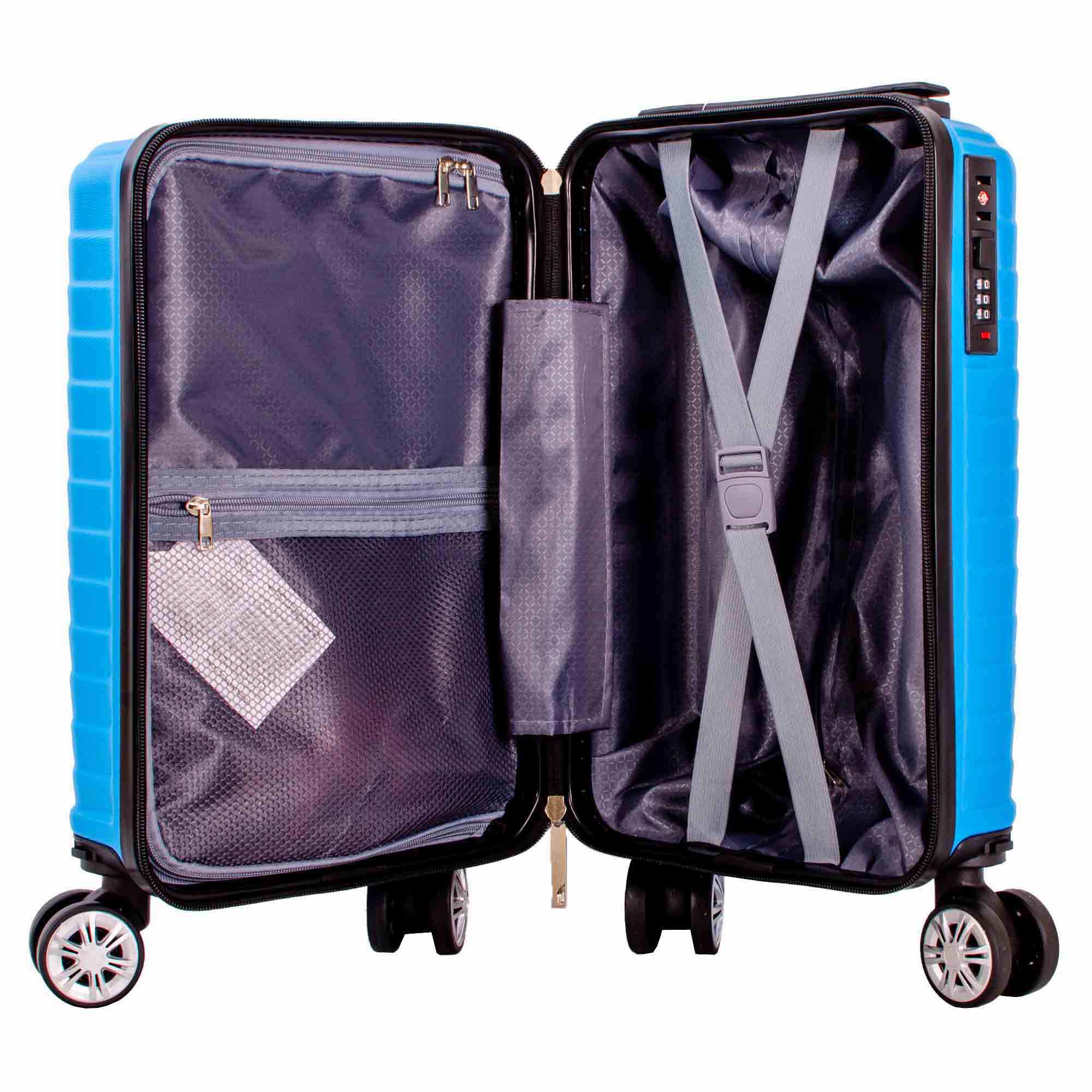 T-HC-US-25 LIGHT BLUE 15.7'' UNDER-SEAT CABIN RYAN AIR SUITCASE - Image 2