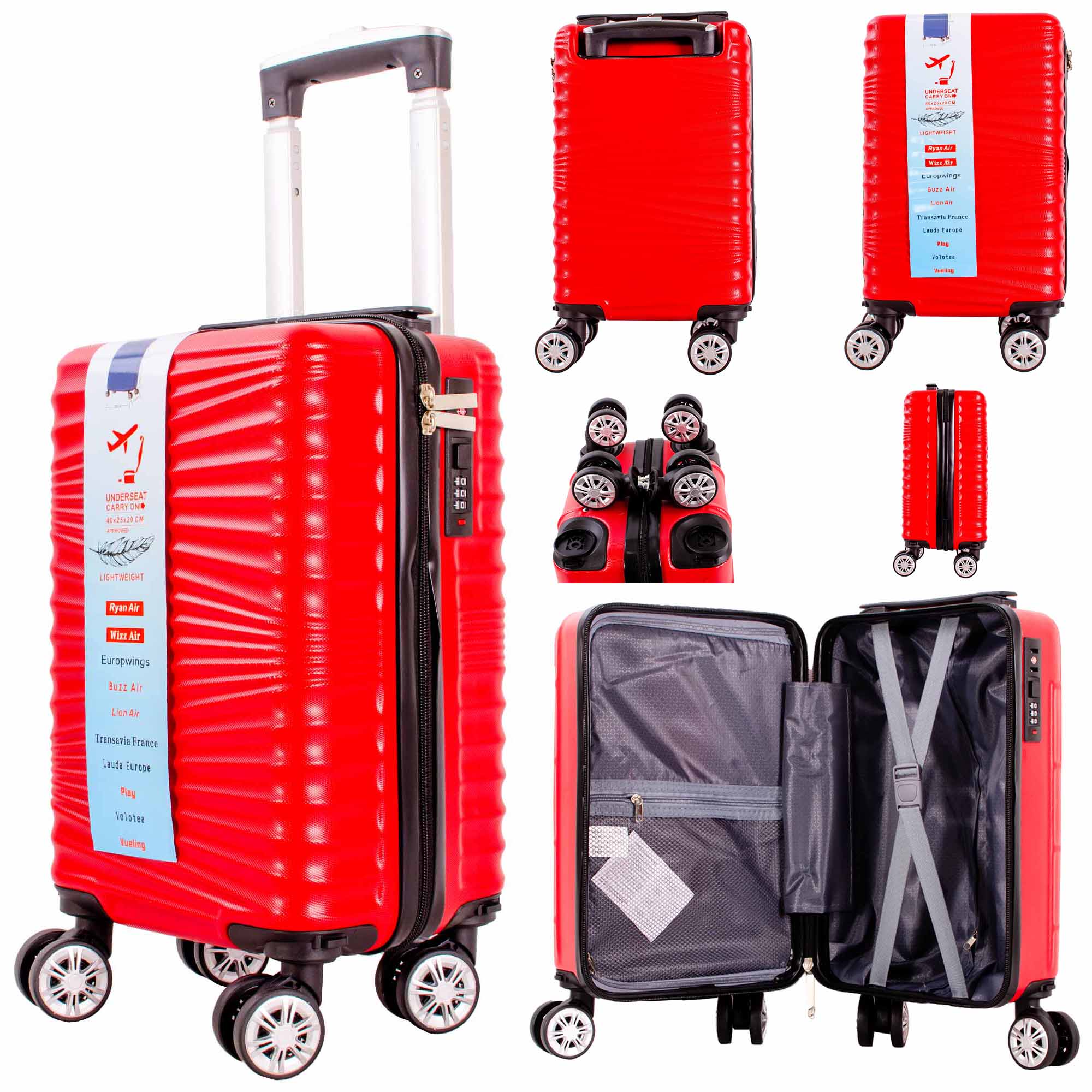 T-HC-US-25 RED 15.7'' UNDER-SEAT CABIN RYAN AIR SUITCASE