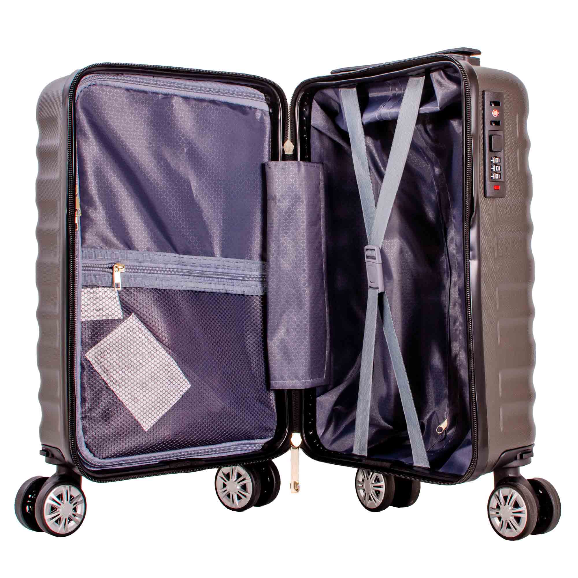 T-HC-US-1628 DARK GREY 15.7'' UNDER-SEAT CABIN-SIZE TROLLEY - Image 2
