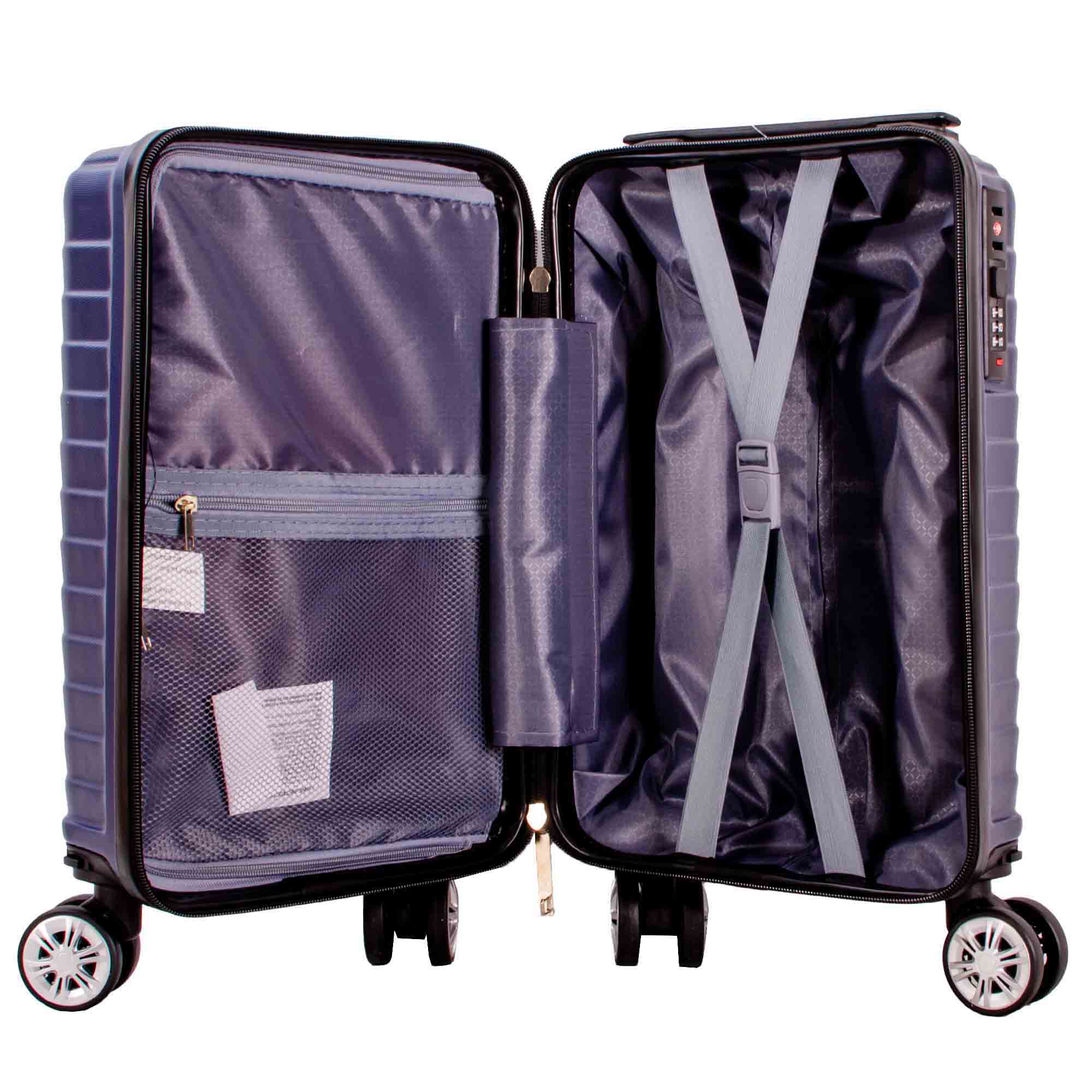 T-HC-US-1628 NAVY 15.7'' UNDER-SEAT CABIN-SIZE TRAVEL TROLLEY - Image 2