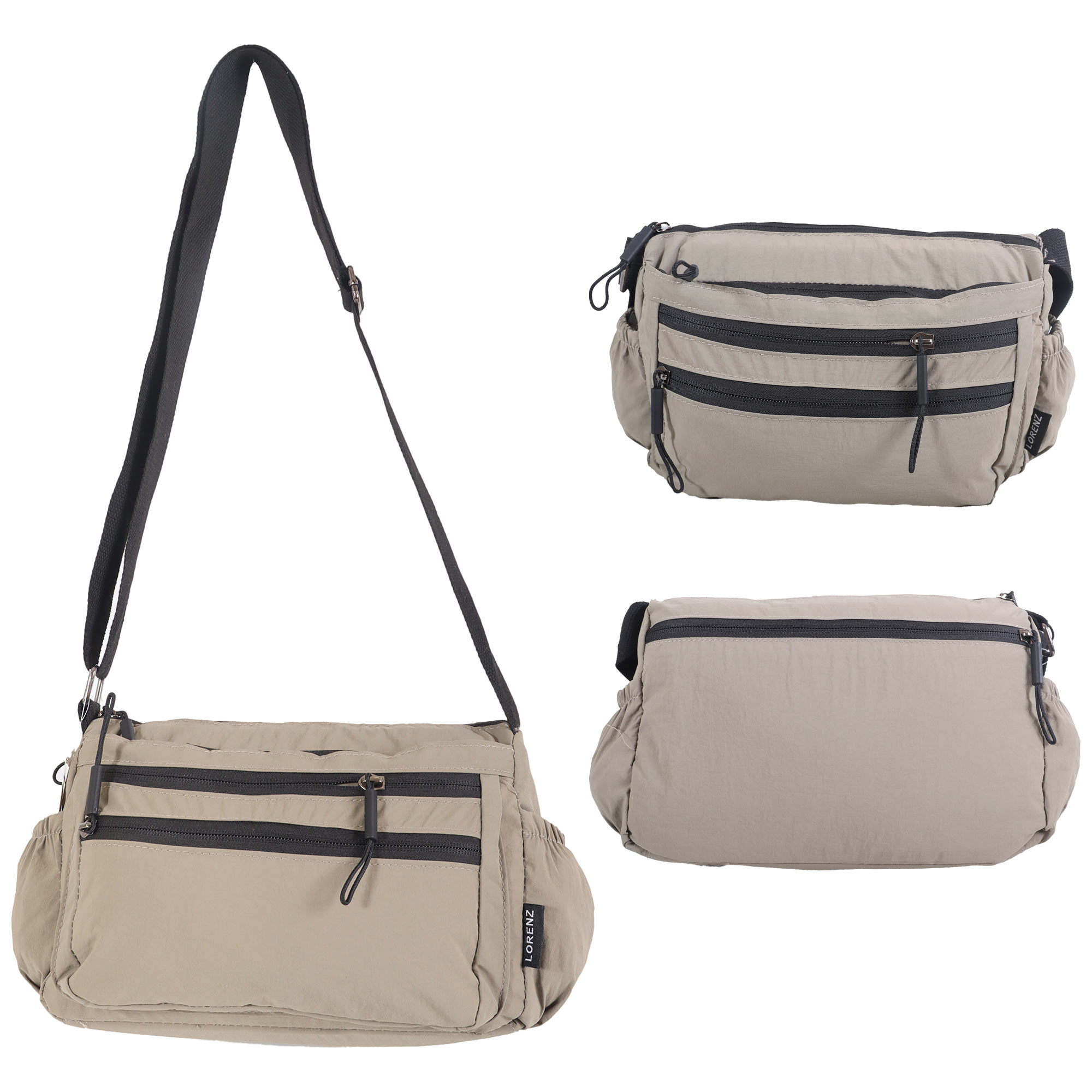 2305 OLIVE GREY LORENZ SHOULDER BAG